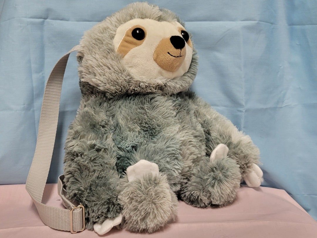 Sloth Preppy Backpack Grey Sloth Plush Pack Backpack - Etsy
