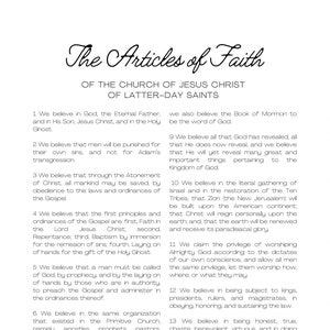 The Articles of Faith