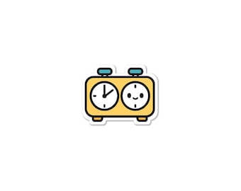 Cute Chess Clock Sticker