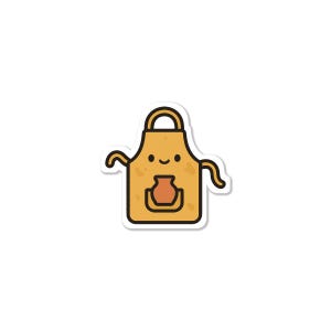 Adesivo fofo para avental de cerâmica