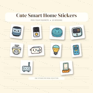 Smart Home Vinyl Stickers — Choose a Connected Device or Control