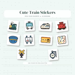 Train Vinyl Stickers — Choose a Locomotive, Railcar or Transit Design