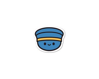 Cute Conductor Hat Sticker