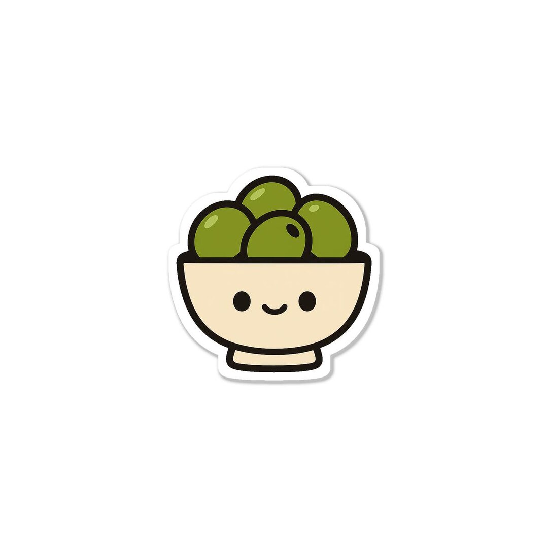 Draw Olive Sticker Cute Olive Bowl Sticker - Etsy