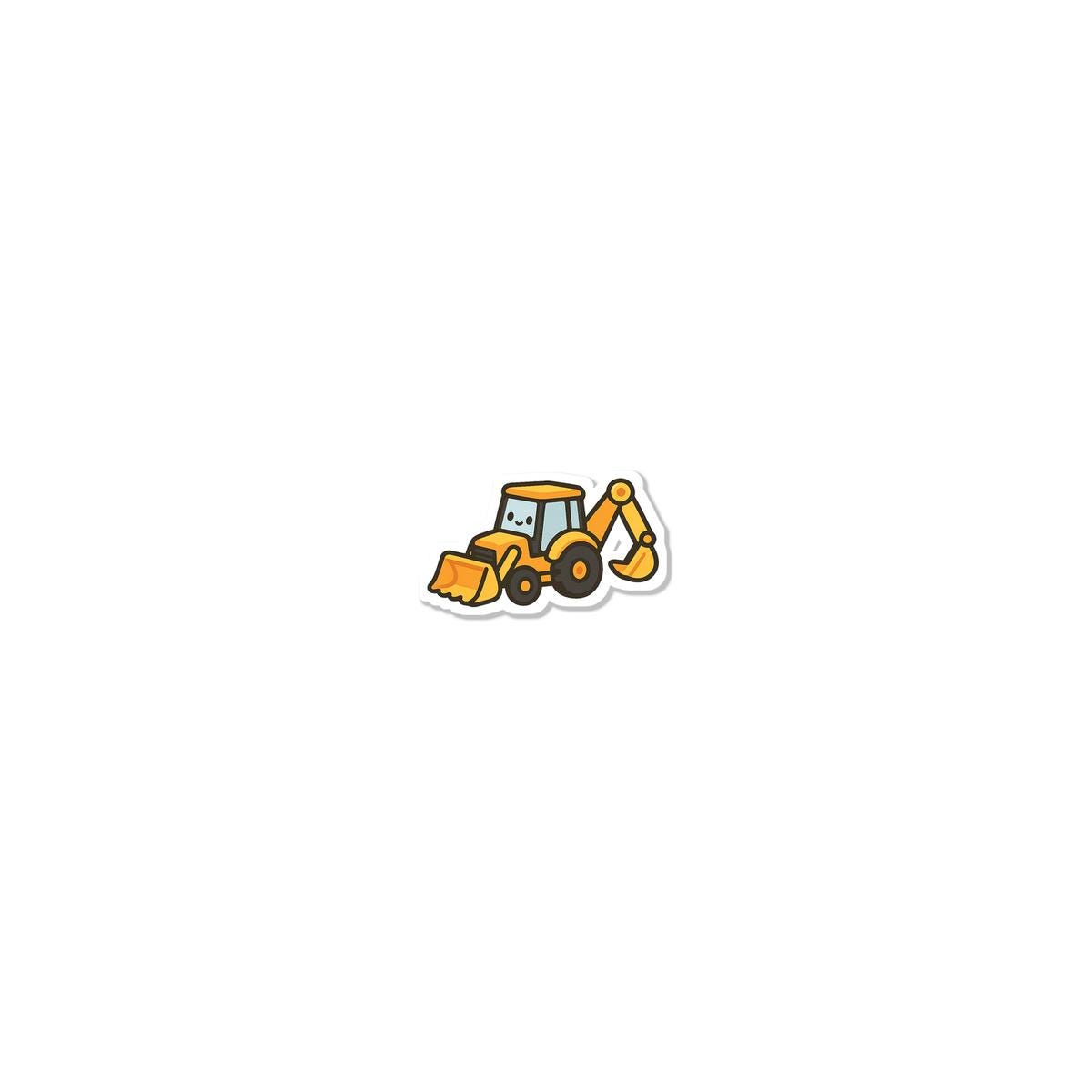 Cute Backhoe Loader Sticker - Etsy
