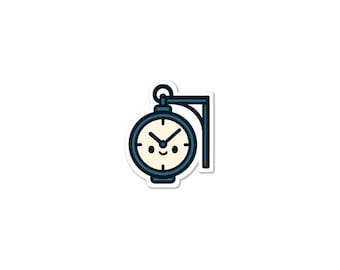 Cute Station Clock Sticker