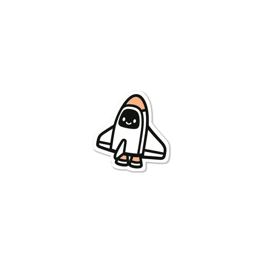 Shuttle Sticker Gif Cute Space Shuttle Sticker - Etsy