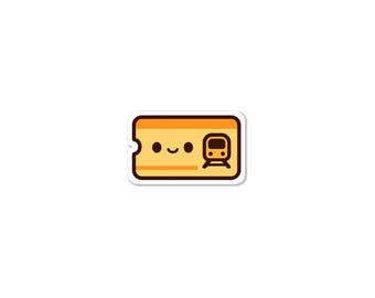 Cute Train Ticket Sticker