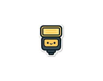 Cute Camera Flash Sticker