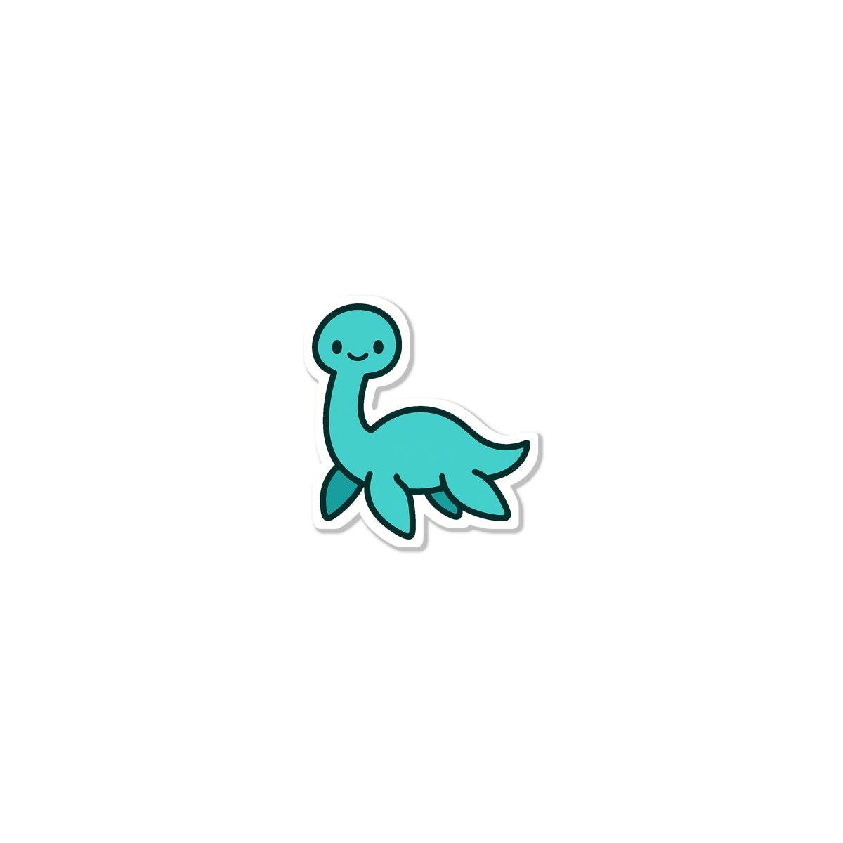 Cute Plesiosaurus Sticker - Etsy