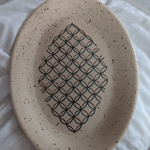 Vintage MCM Heydey Vernonware Underglaze Serving Platter dish