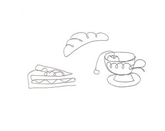 Wire Coffee, Croissant & Cake Wall Art: Modern Home Decor