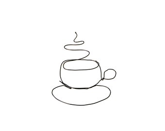 Wire Coffee Cup Wall Art: Modern Home Office Decor