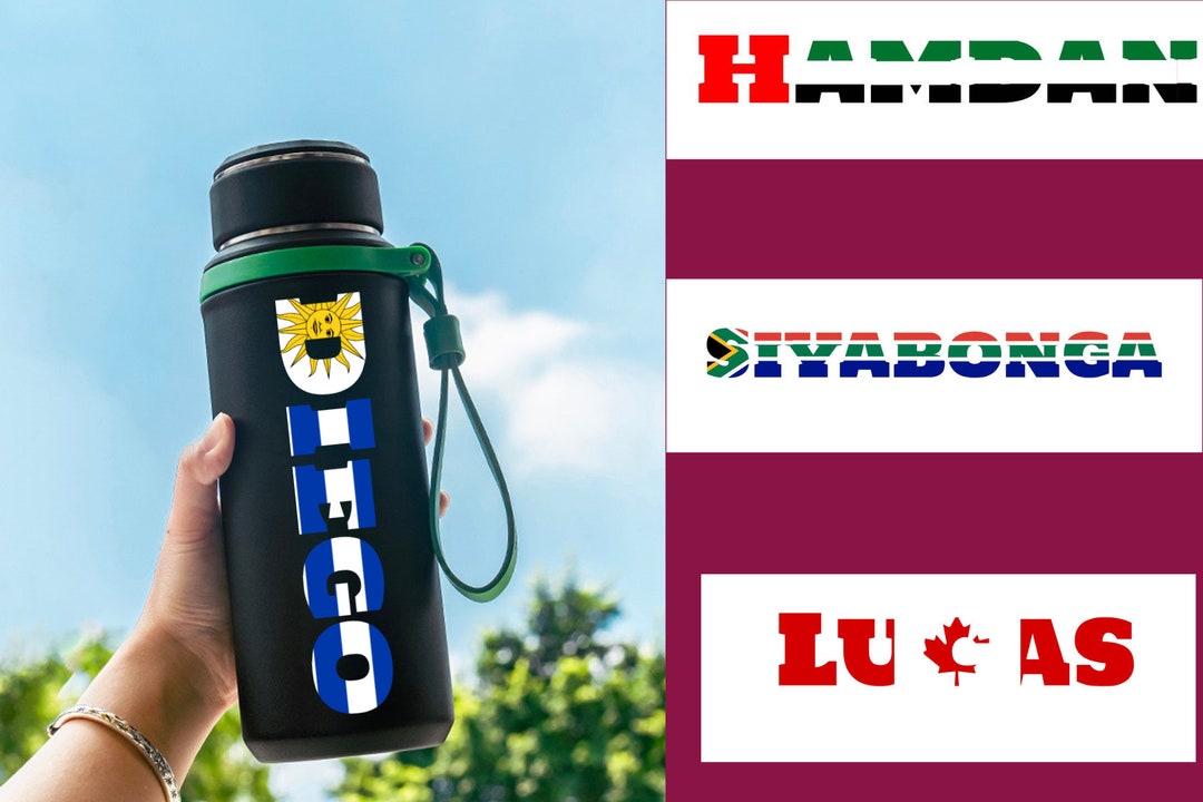 Custom Flag Name Decal for Tumblers Laptop Car Windows Vinyl Etsy