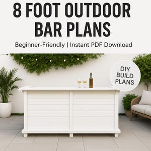 PDF Download, DIY Outdoor Bar plans, Simple bar construction guide, Wooden bar, How-to build guide, Simple backyard bar, Beginner friendly