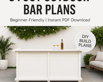 PDF Download, DIY Outdoor Bar plans, Simple bar construction guide, Wooden bar, How-to build guide, Simple backyard bar, Beginner friendly