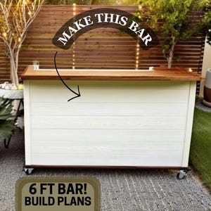 6 Ft Folding Bar Plans, PDF Download, Portable Collapsible Bar, Build Plans, Mobile bar, Wedding bar, Concession Stand.