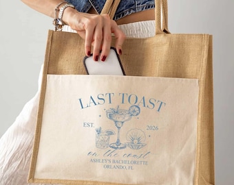 Custom Bach Party Tote Bag, Bridal Party Bag, Bach Party Favors, Custom Bride Tote, Custom Bachelorette Jute Bag, Bach Party Tote Bag