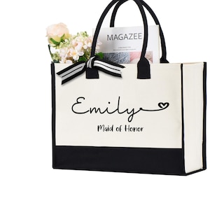 Personalized Maid Of Honor Tote Bag, Maid Of Honor Tote, Maid Of Honor Bag, Maid Of Honor Totes