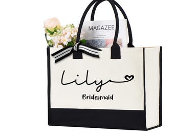 Bridesmaid Gifts Personalized Bag, Bridesmaid Tote Bag, Custom Bridesmaid, Maid Of Honor Bag, Bachelorette Bags
