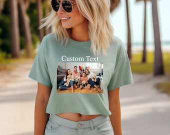 Custom Crop Top, Custom Photo Gifts, Custom Image Crop Top, Custom Tshirt, Custom Shirt, Custom Photo Shirt