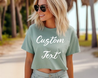 Custom Crop Top, Custom Tank Top, Custom Text Tank Top, Custom Top, Crop Tank Top, Custom Text, Custom Shirt, Crop Tops