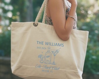 Beach Bachelorette Tote, Club Bachelorette Miami, Beach Bachelorette Totes, Club Bach Miami,  Beach Bag Bachelorette, Bridesmaid Proposal