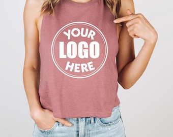 Custom Logo Crop Tank, Crop Tank Top, Logo Tank Top, Crop Top Custom