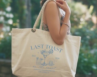 Custom Beach Bach Bags, Custom Wedding Welcome Tote, Bridesmaid Proposal Gifts