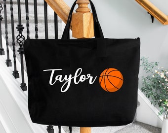 Custom Basketball Tote Bag, Basketball Mom, Basketball Coach, Personalized Basketball, Basketball Team Gift, Basketball Gift For Team
