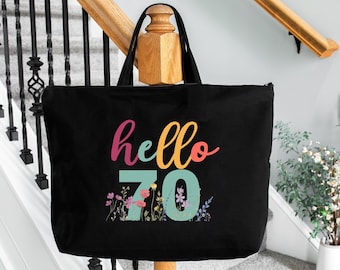 1953 Birthday Gift Bag, Hello Seventy Birthday Bag, 70th Birthday Gift, Women 70th Birthday Gift, 1953 Birthday Gift, Grandma Birthday Party