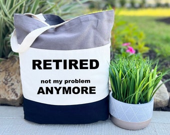 Retirement Gifts for Women, Funny Retirement Gifts, Funny Retirement Gifts Teacher, Grandma Retirement Gift, Funny Tote Bag Canvas