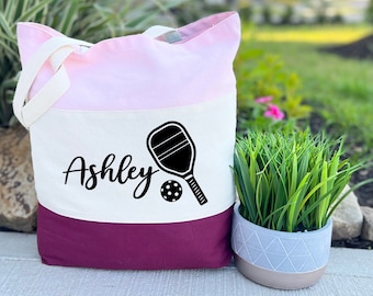 Pickleball Tote Bag, Pickleball Gift, Custom Pickleball Tote Bag, Pickleball Gift for Women, Pickleball Player Bag, Athlete Gift