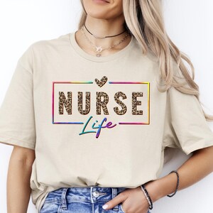 Leopard Nurse Shirt, Pediatric Nurse Tee, Nurse Life Tee, Future Nurse Shirt, Nursing T shirt, Trendy Nurse Shirt, New Nurse Shirt