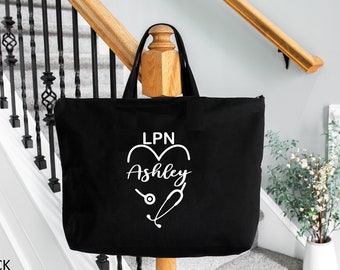 Licensed Practical Nurse Gift, LPN Gifts, Tote Bag Nurse, Nurse Work Bag, Custom Stethoscope, LPN Graduation Gift, Graduation Gift for Nurse