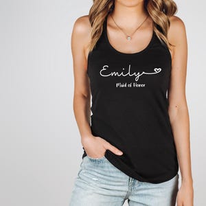 Maid Of Honor Tank Top, Bridesmaid Tank, Team Bride Tank
