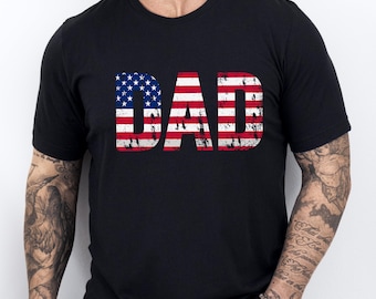 American Flag Dad Shirt, Dad American Flag, Patriotic Dad Gift, Dad Patriotic Shirt, Dad Usa Flag Shirt