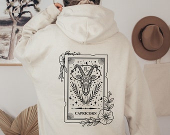Capricorn Astrology Gifts, Gift For Birthday Girl, Birthday Party Hoodie, Capricorn Birthday Gift, Birth Sign Hoodie, January Birthday Girl