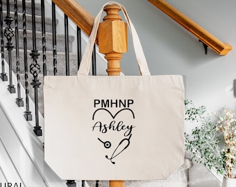 Personalized PMHNP Gift, PMHNP Tote Bag, PMHNP Gift, Psychiatric Mental Health Nurse Practitioner Gift, Pmhnp Graduation Gift