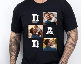 Custom Dad Photo Shirt, Meaningful Dad Gift, Dad Photo Collage, New Dad Photo Gift, Papa Picture Shirt, Sentimental Dad Gift