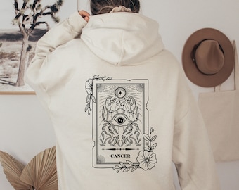 Cancer Zodiac Sign Gifts, Cancer Horoscope Hoodie, Cancer Zodiac Gifts For Woman, July Birthday Gift, Zodiac Hoodie, Cancer Birthday Gift