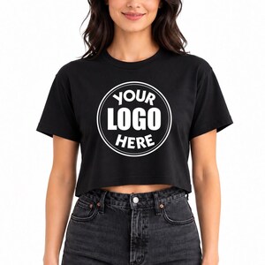 Custom Logo Crop Tee, Crop Tshirt Top, Crop Top Custom image 3