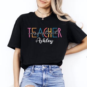 Teacher Assistant Shirt With Name, Teacher Aide Shirt, Teacher Assistant Gifts, Teacher Aide Gift, Assistant Teacher, Teachers Aide