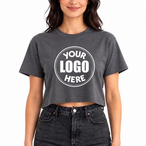 Custom Logo Crop Tee, Crop Tshirt Top, Crop Top Custom image 7