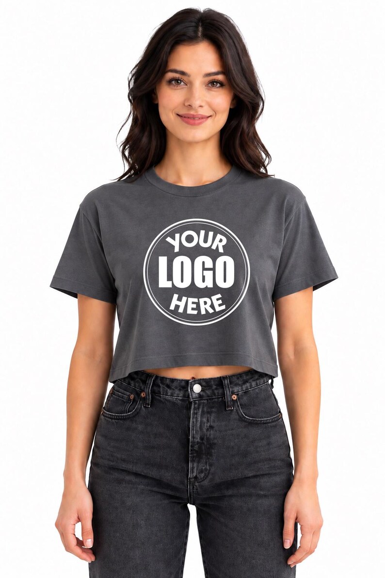 Custom Logo Crop Tee, Crop Tshirt Top, Crop Top Custom image 7