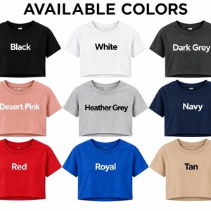 Custom Logo Crop Tee, Crop Tshirt Top, Crop Top Custom image 5