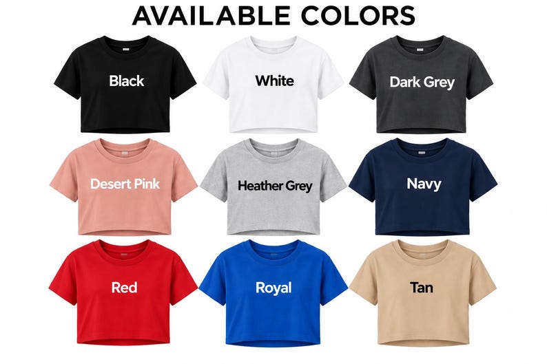 Custom Logo Crop Tee, Crop Tshirt Top, Crop Top Custom image 5
