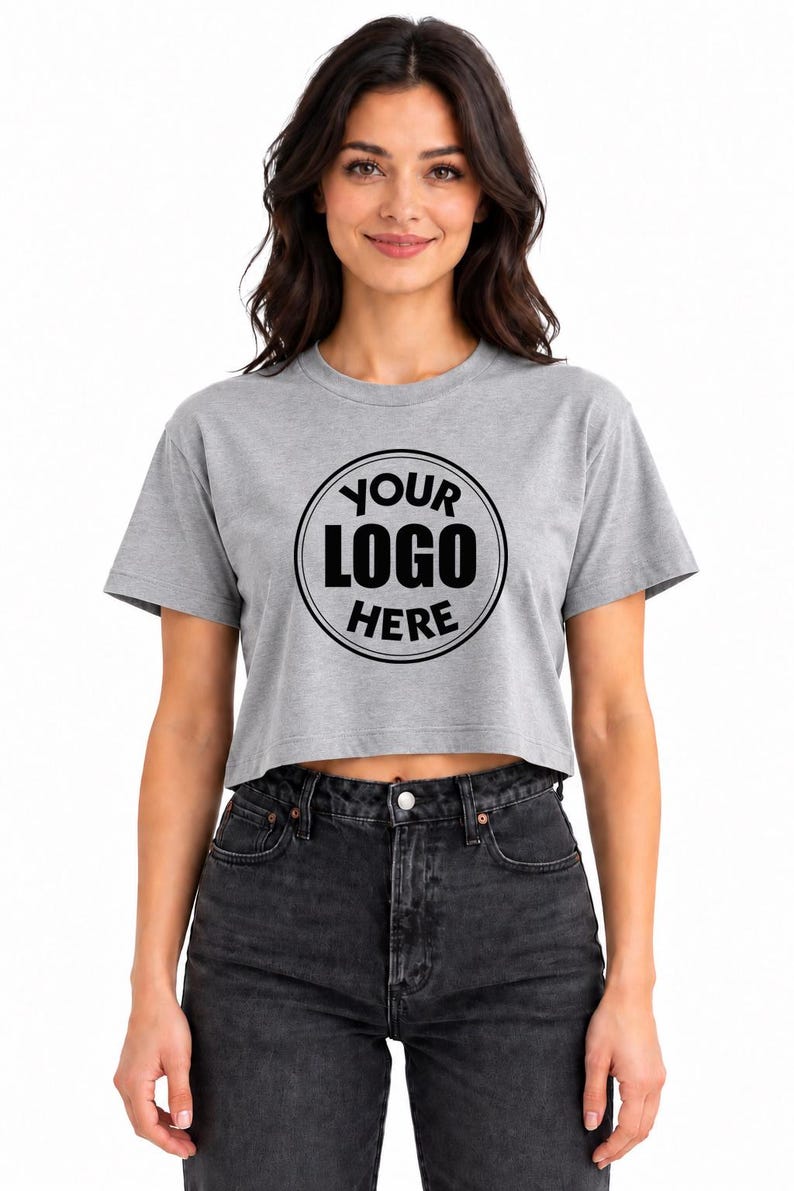 Custom Logo Crop Tee, Crop Tshirt Top, Crop Top Custom image 2