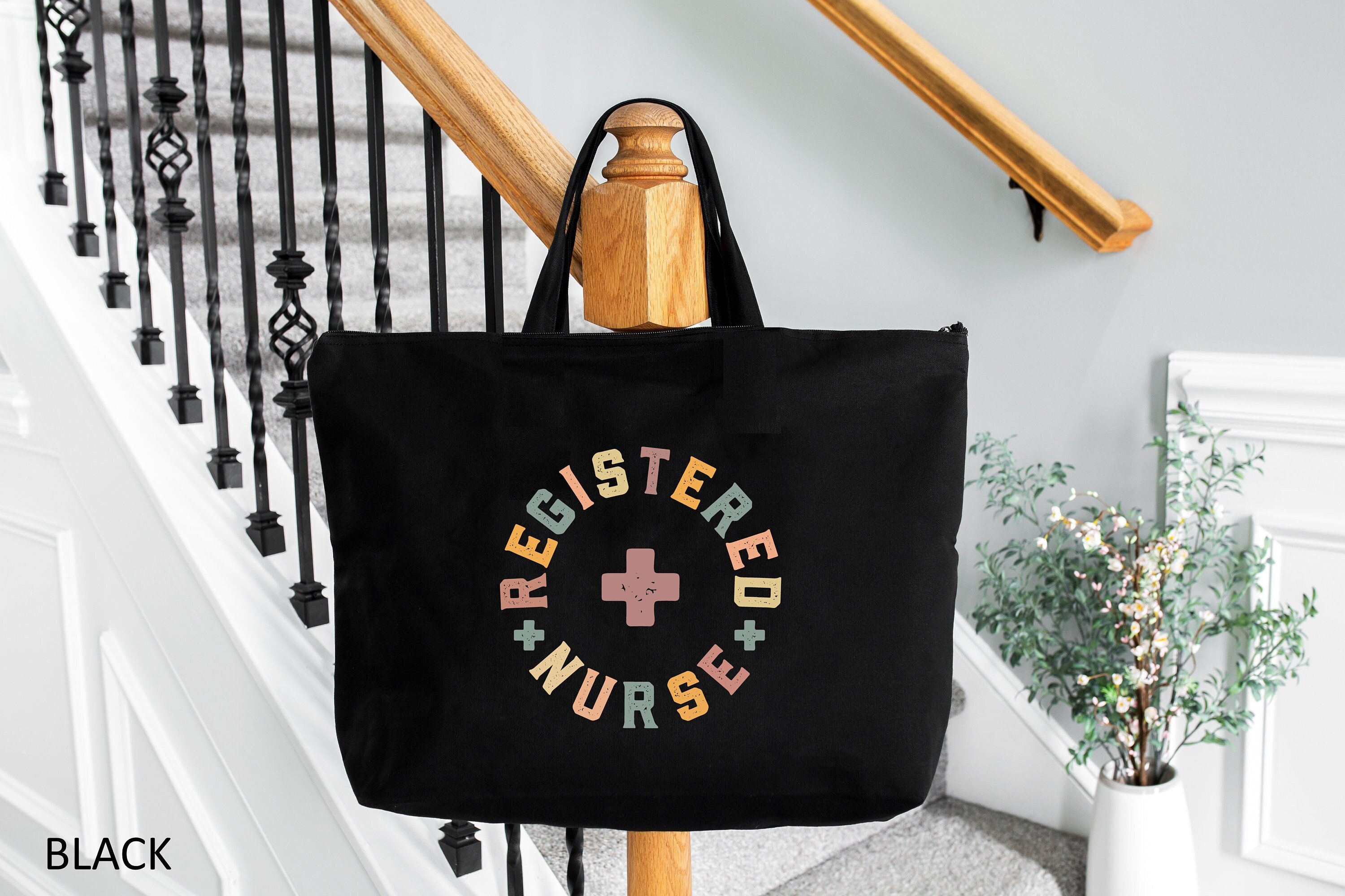 Registered Nurse Tote Bag, RN Gifts, Registered Nurse Accessories, Registered Nurse, Nurse, Nurse Gifts, Tote Bag, Tote Bag With Zipper