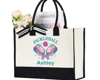 Custom Pickleball Racket Bag, Pickleball Player Gift Tote, Fun Pickleball Gift, Pickleball Grandma Gift, Pickleball Tote